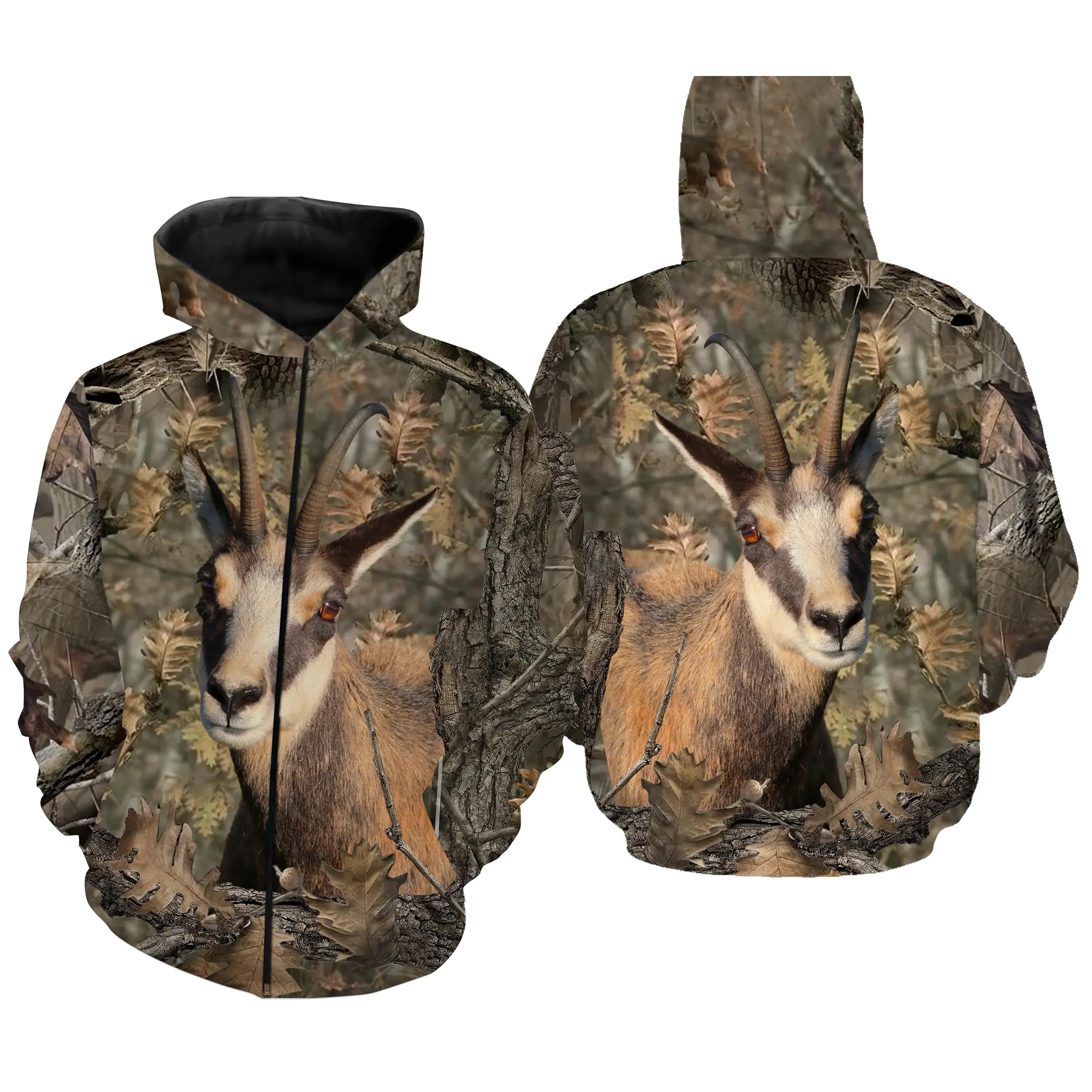 Chasse à l'approche au Chamois, T shirt Chasseur, Camouflage, Vêtements de Chasse - CTS24052226