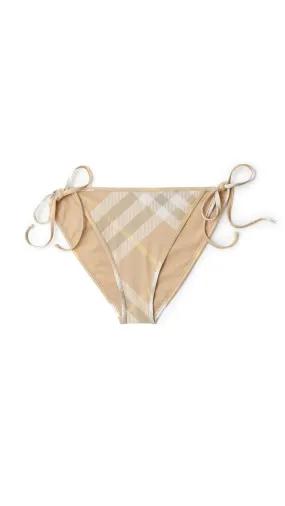 Check Bikini Briefs - Flax