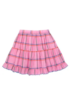 Check Skirt || Pink