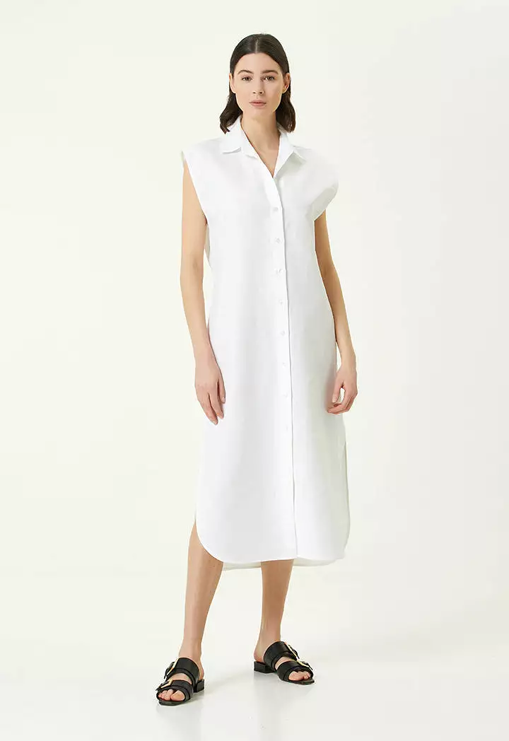 Collection Linen Shirt Dress White