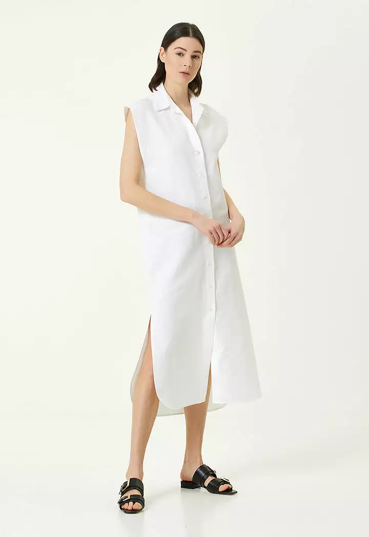 Collection Linen Shirt Dress White