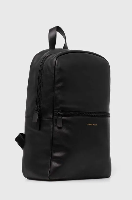 Common Projects leather backpack Simple Backpack black color smooth 9192