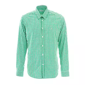 COTTON CHECK SHIRT GREEN/WHITE