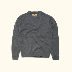 Crewneck Wool Sweater | Charcoal Gray Fleck