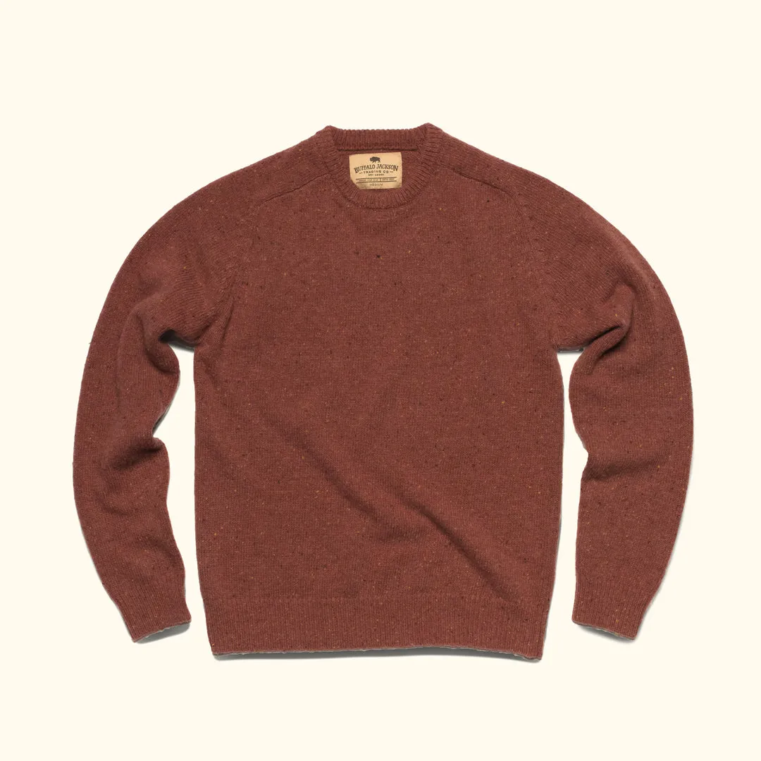 Crewneck Wool Sweater | Sunset Fleck