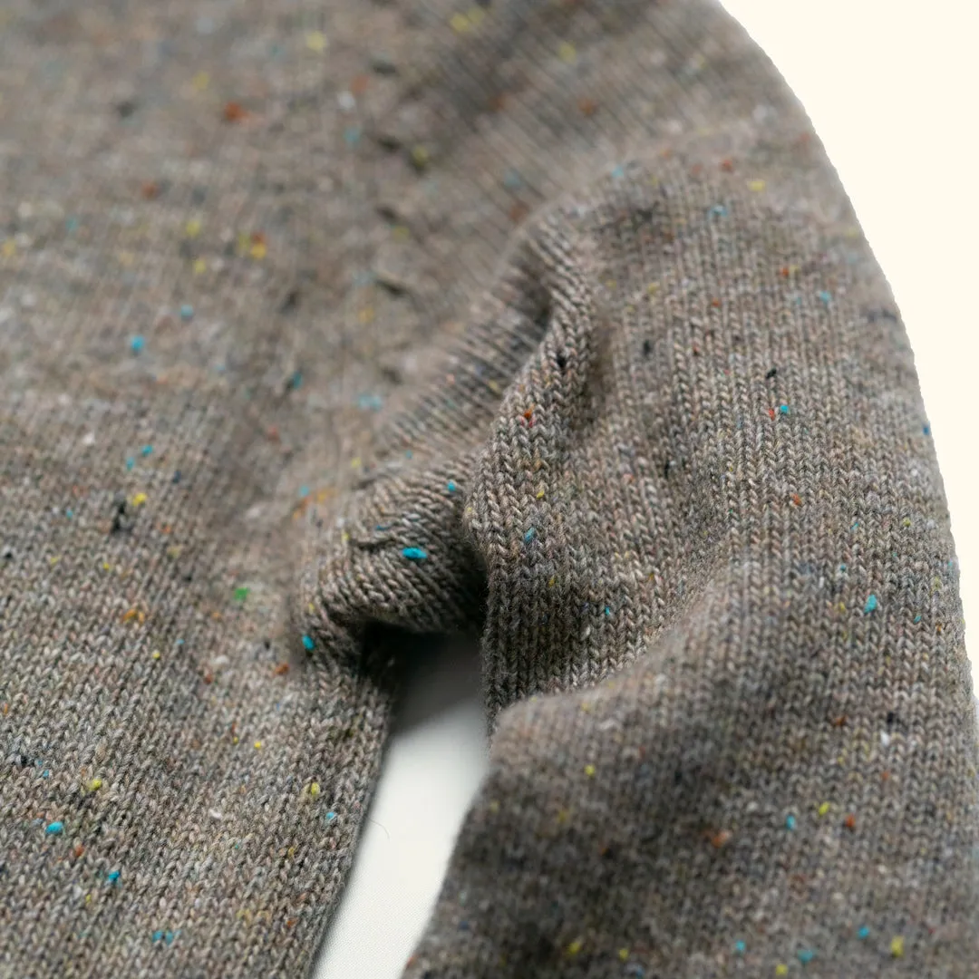 Crewneck Wool Sweater | Wood Fleck