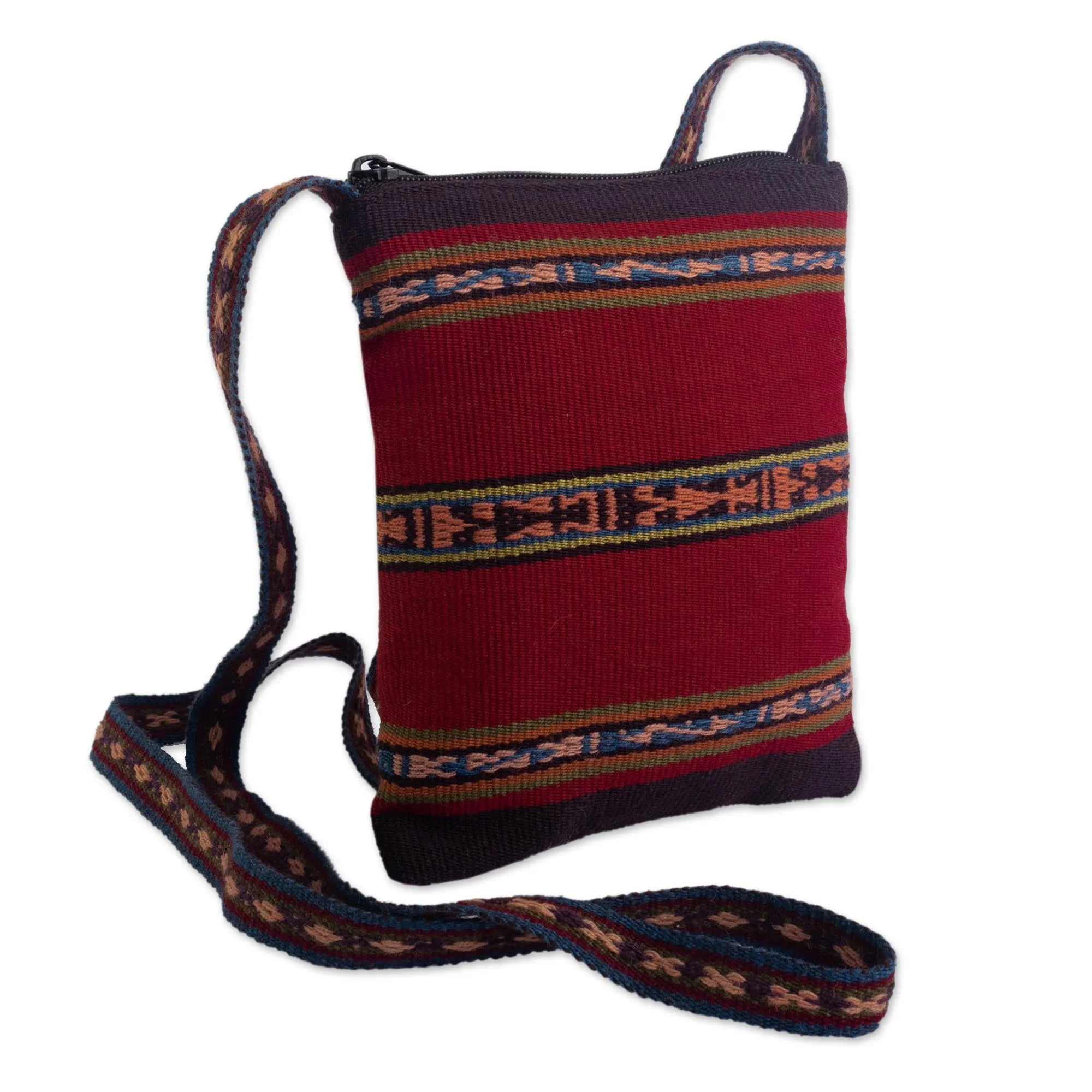 Cusco Glyphs Hand Loomed Alpaca Shoulder Sling Bag