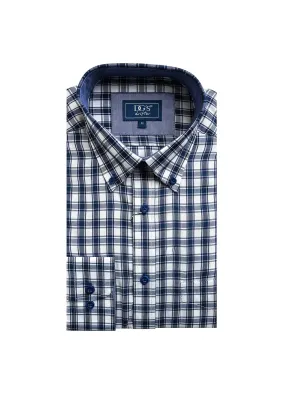 Daniel Grahame Check Shirt, Dark Blue