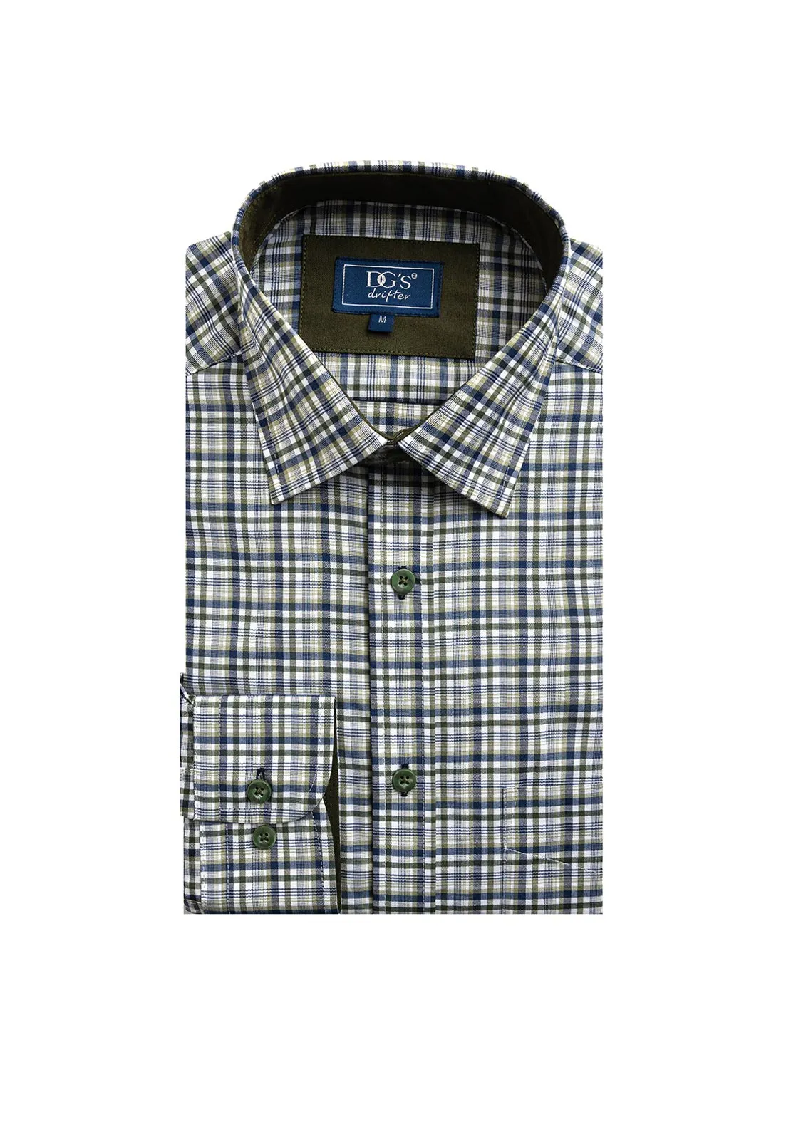 Daniel Grahame Plaid Shirt, Green & Blue