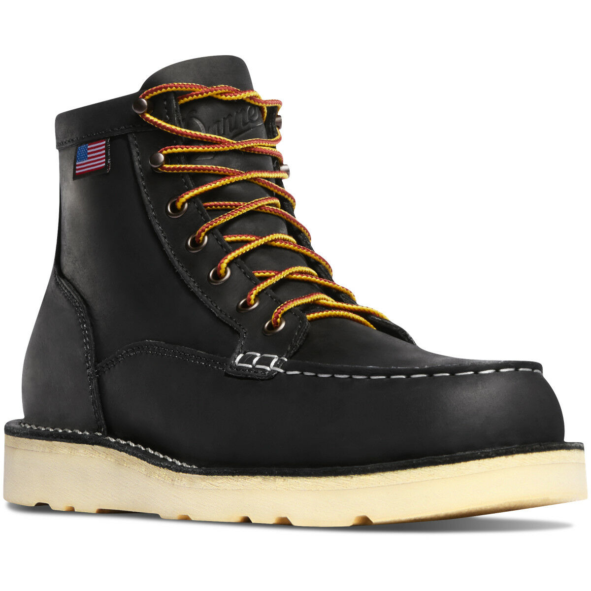 Danner Men's Black Bull Run Moc Toe Work Boot