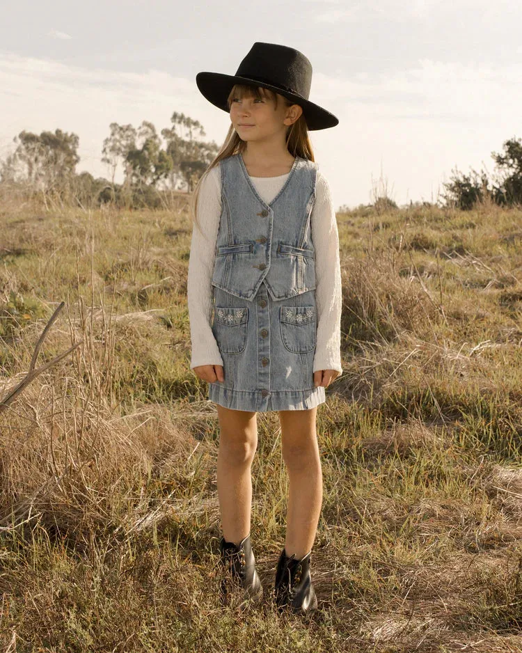 Denim Mini Skirt || Light Washed Denim