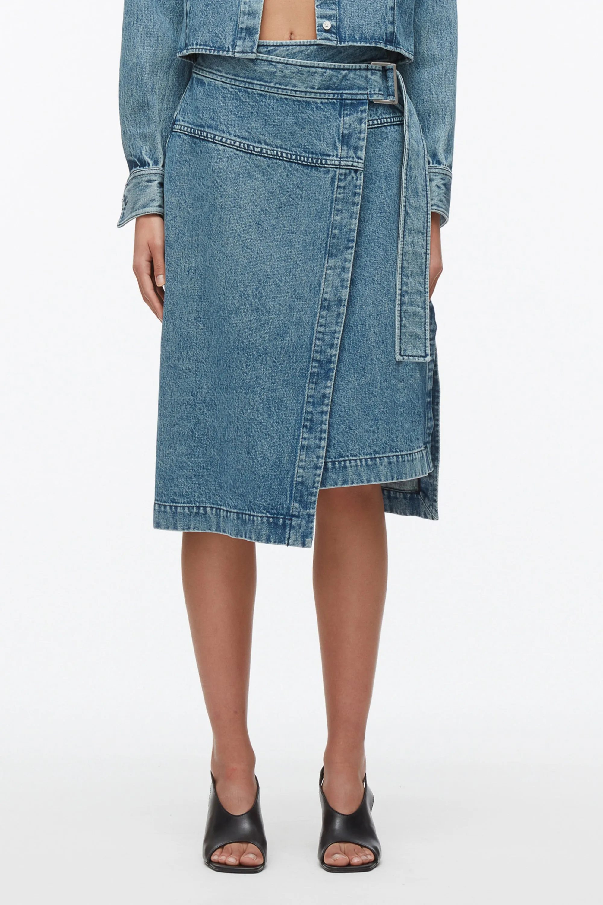 Denim Wrap Skirt