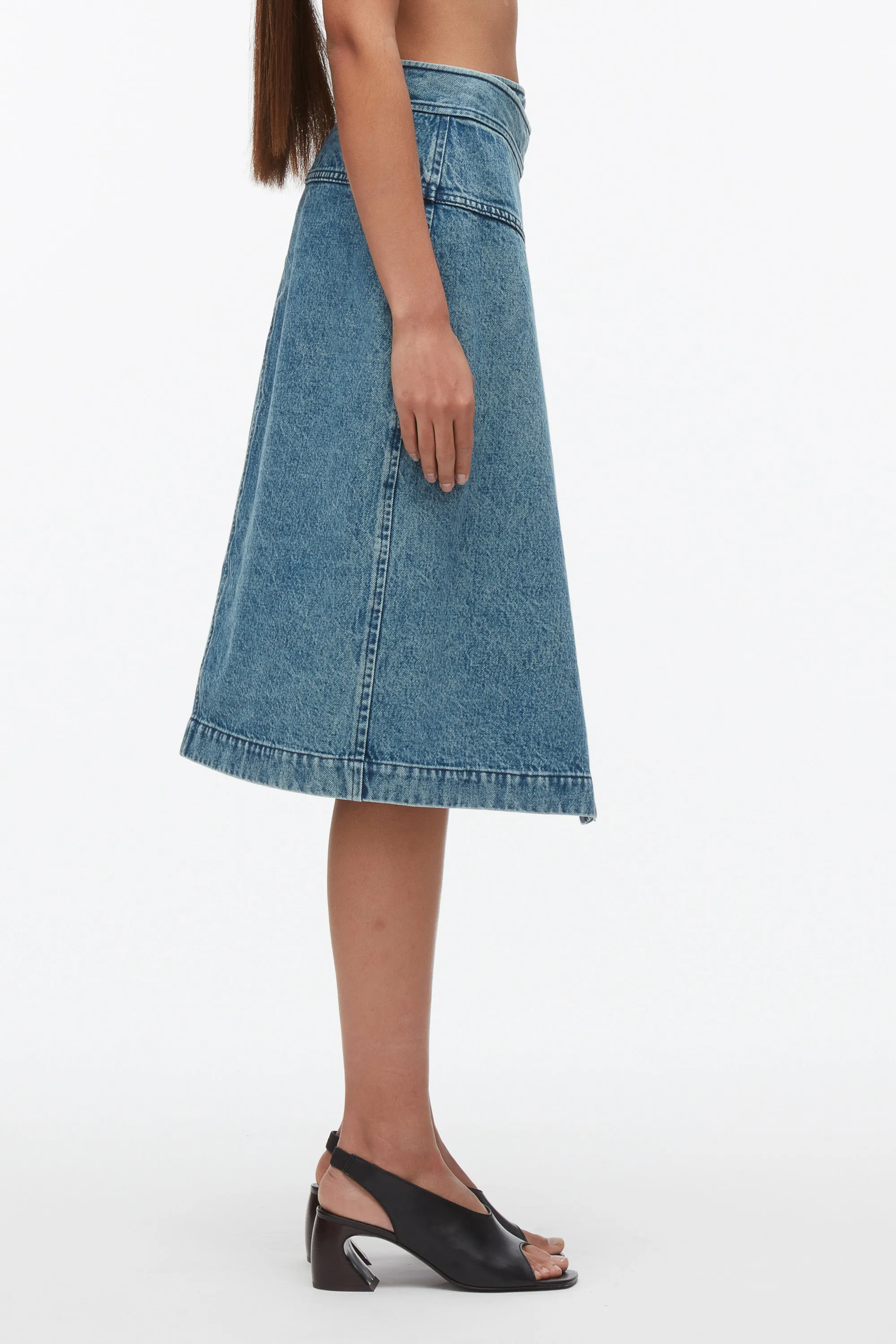 Denim Wrap Skirt