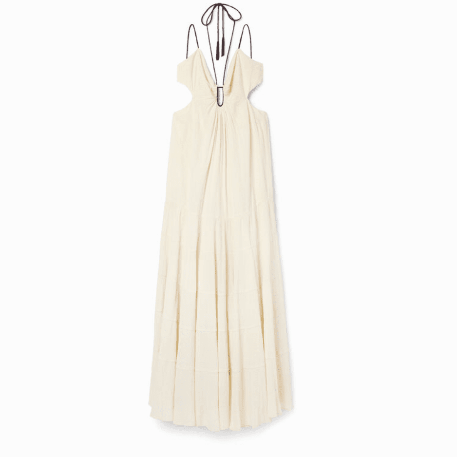 Desigual Strappy Cut-Out Dress in Ivory