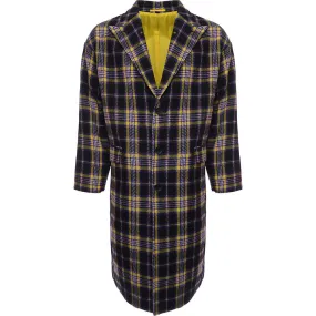 Devils Advocate Men's Multi Longline Checked Coat