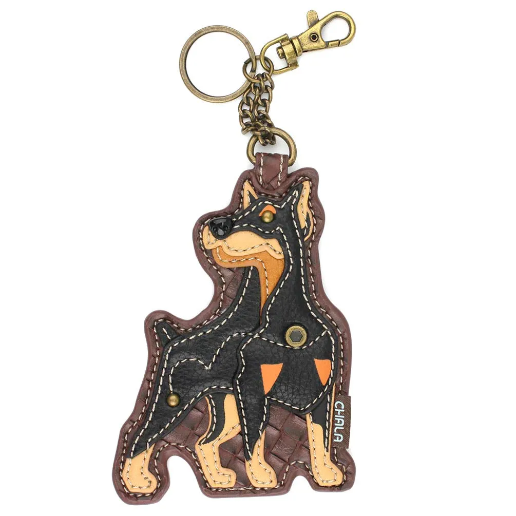 Doberman Coin Purse and Key Chain