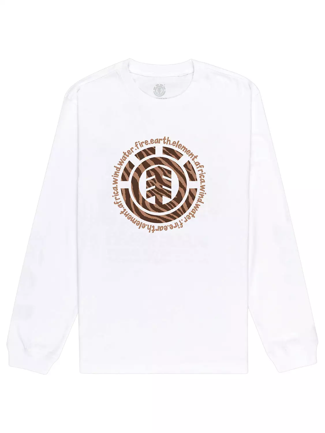 Element Men's Zebra Africa Long Sleeve T-Shirt White