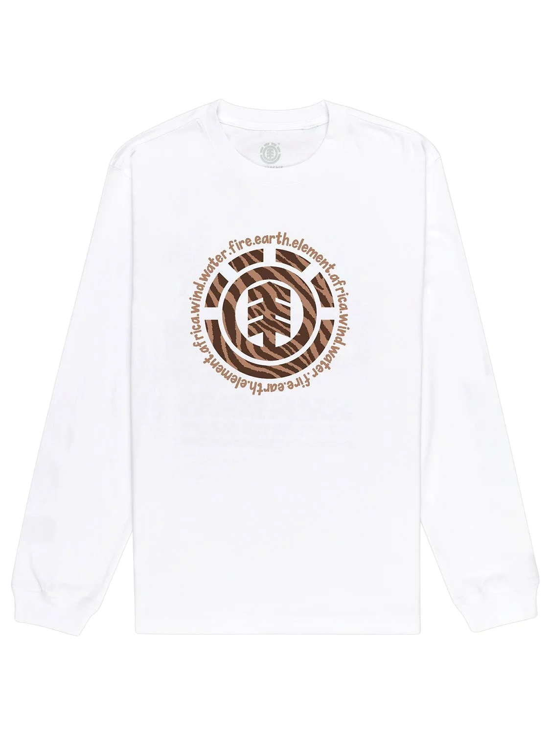 Element Men's Zebra Africa Long Sleeve T-Shirt White