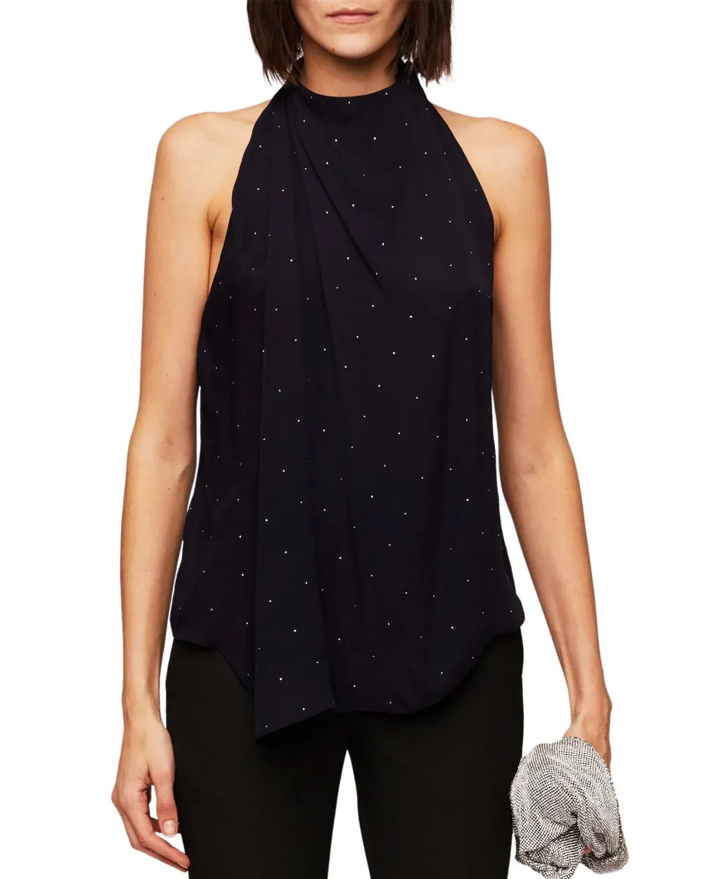 Evening Blue Embellished Amelia Top