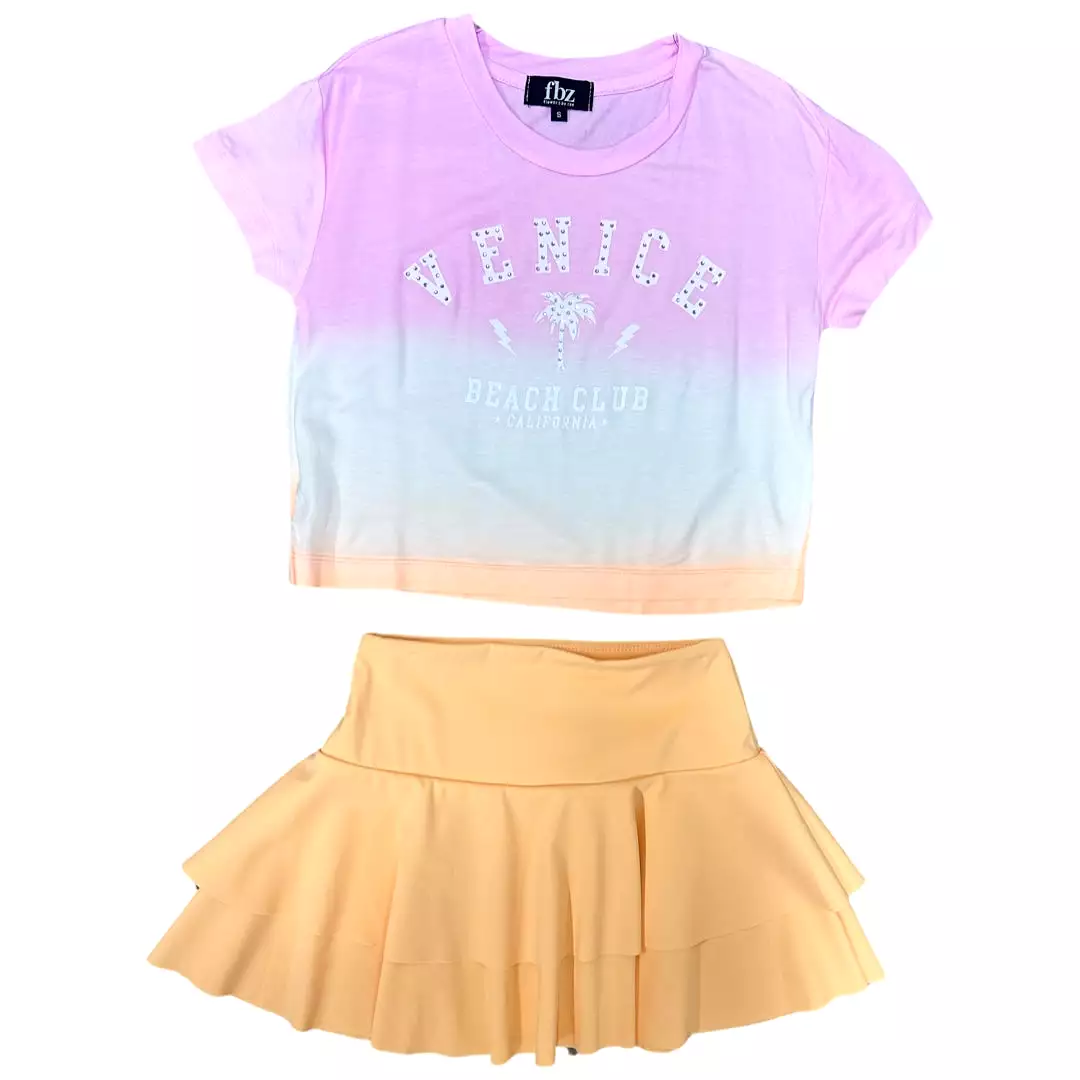 FBZ Peach Poly Skirt