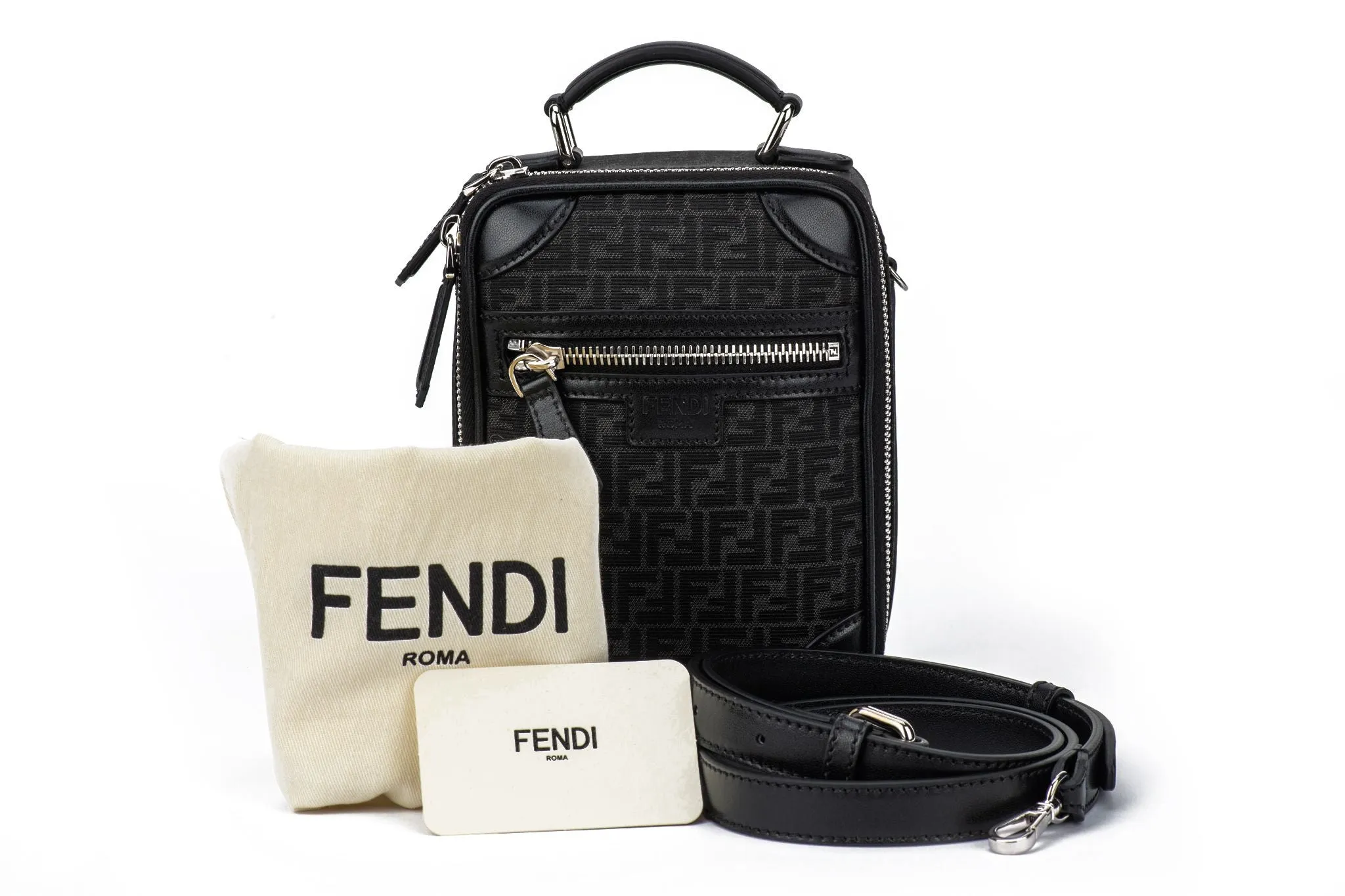 Fendi Shoulder Travel Bag with FF Logo