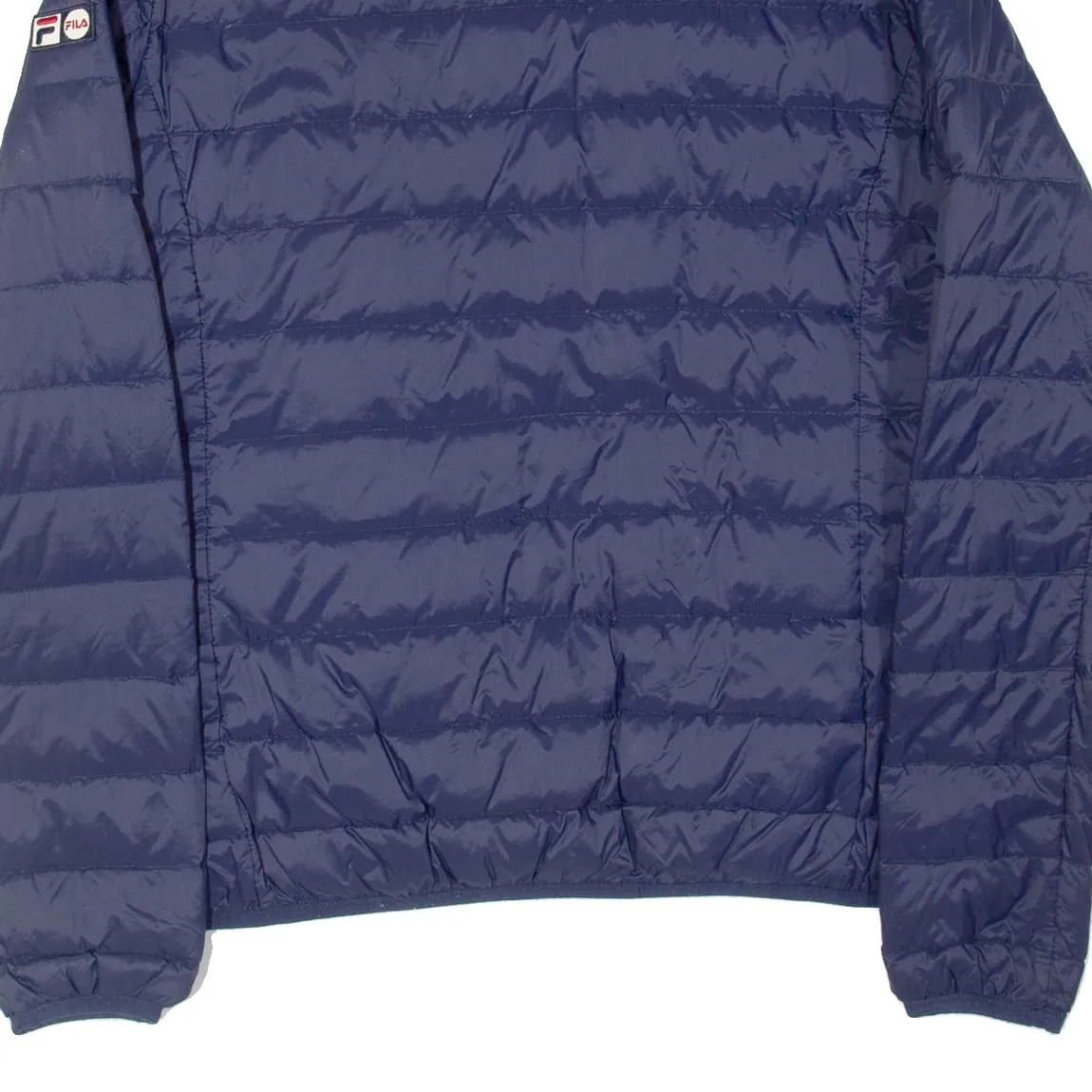 FILA Womens Puffer Jacket Blue Nylon UK 10