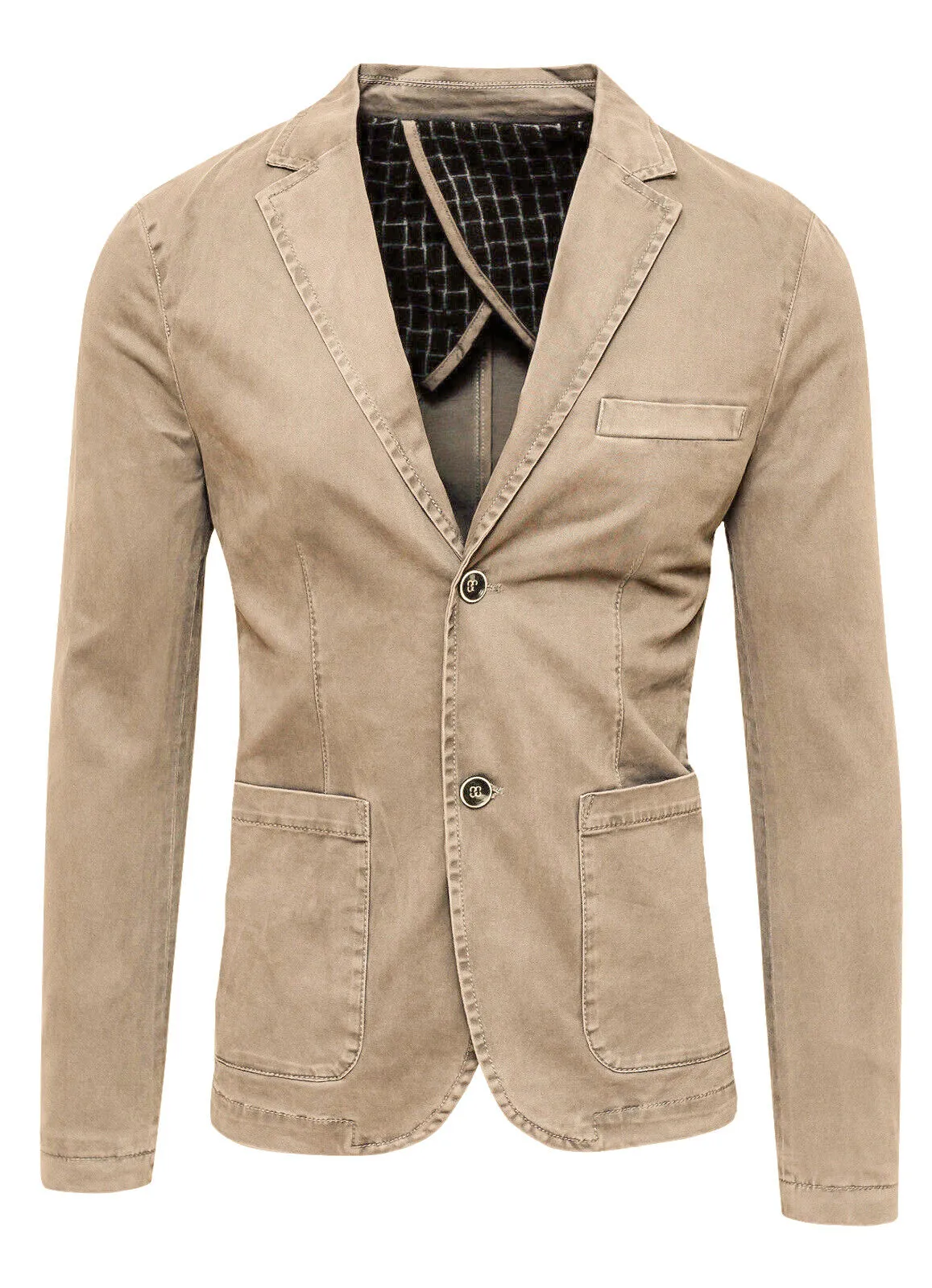 Giacca uomo Cristiano Battistini beige slim fit elegante casual Blazer in cotone