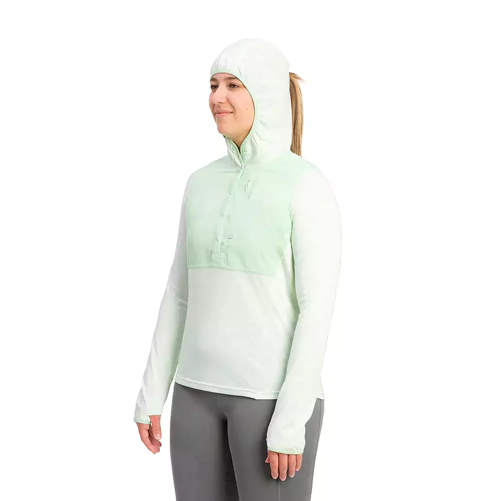 Grundens Women's Shorebreak Performance Lightweight Fishing Hoodie in Artic Ice