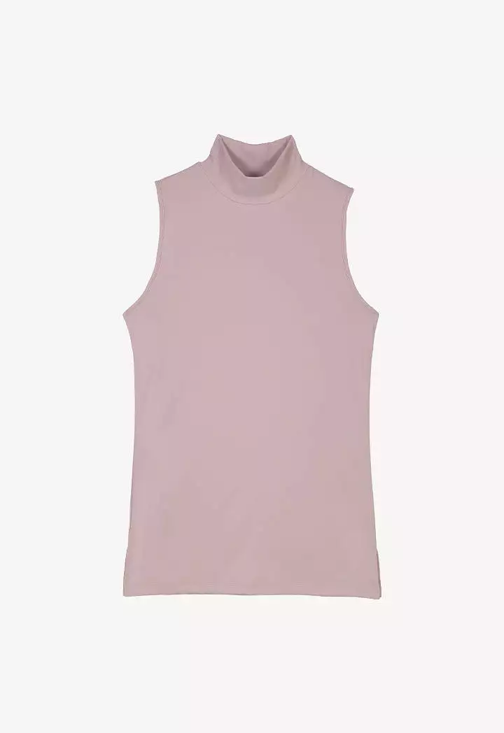 High Neck Sleeveless Basic Top