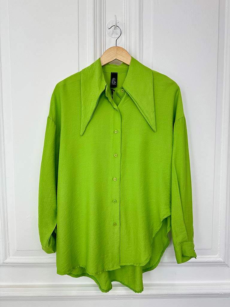 I.D Dagger Collar Shirt - Lime