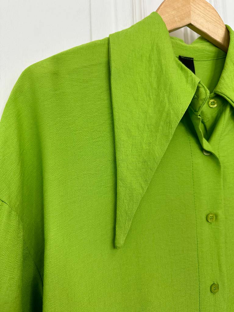 I.D Dagger Collar Shirt - Lime