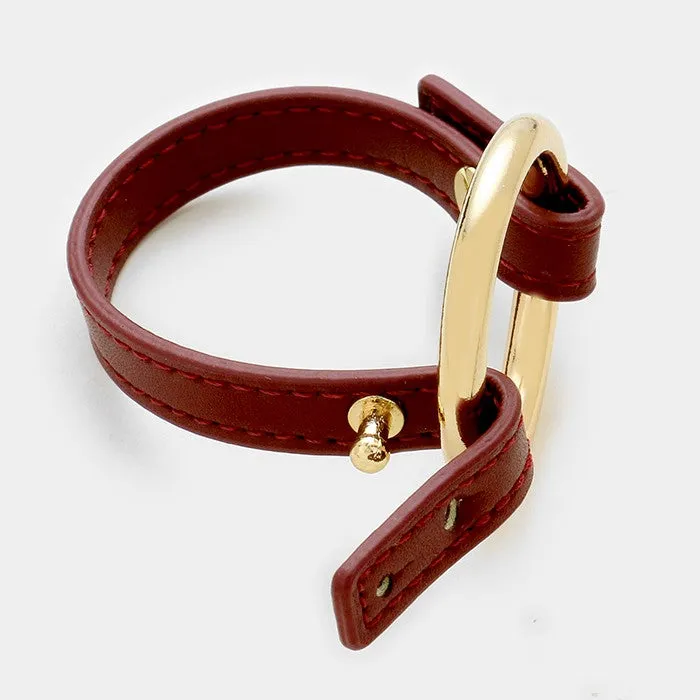 iLLASPARKZ Hoop & faux leather bracelet