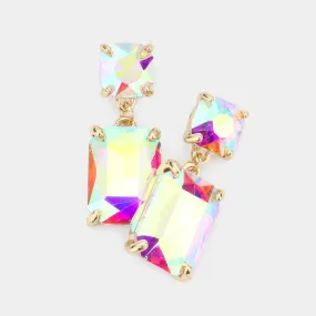 iLLASPARKZ Square Rectangle Link Dangle Evening Earrings