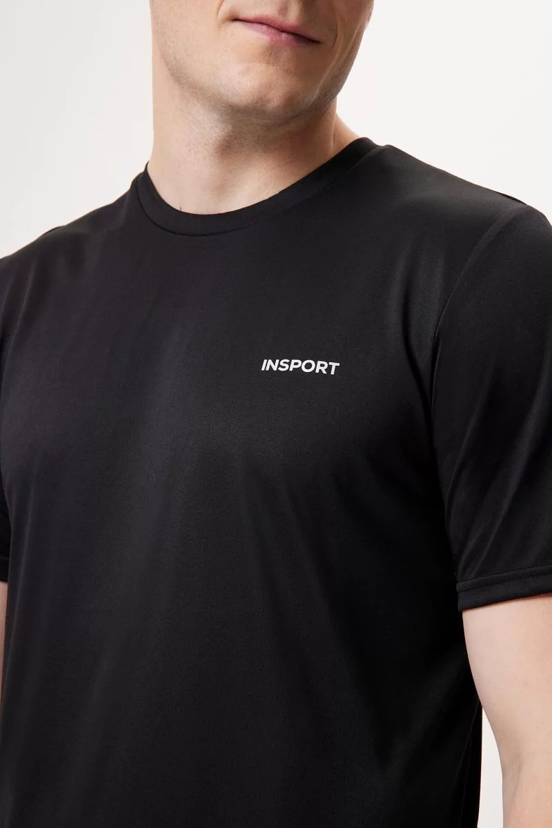 INSPORT MEN'S CLASSIC RUN BLACK TEE