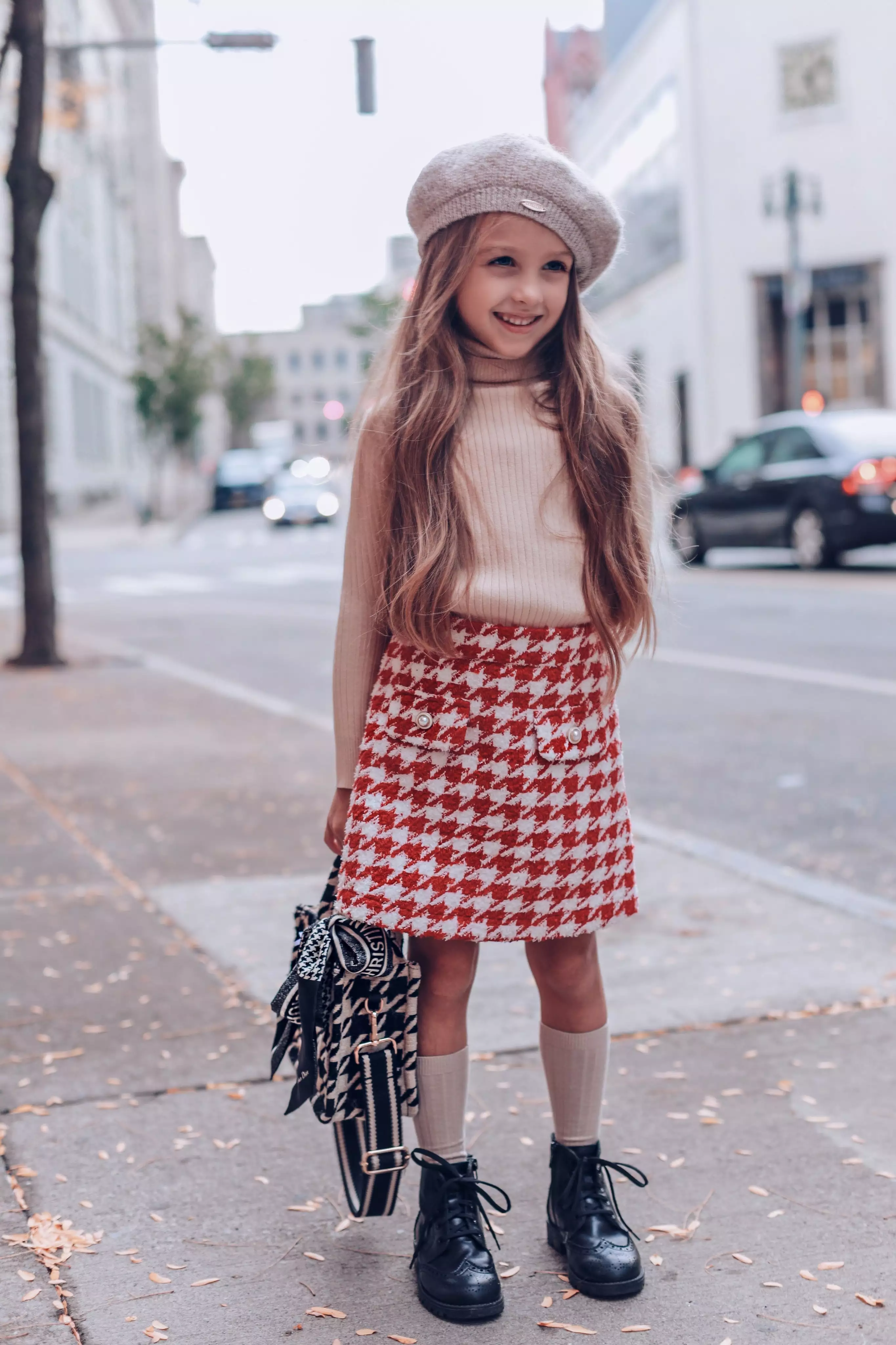 Isla Houndstooth skirt