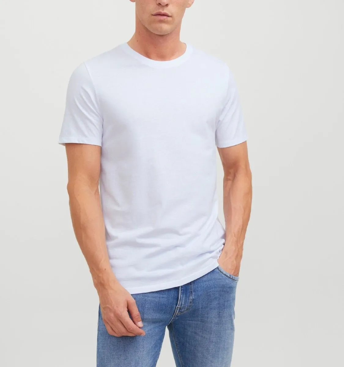 Jack & Jones 2 PACK Basic Crew Neck T-Shirt White