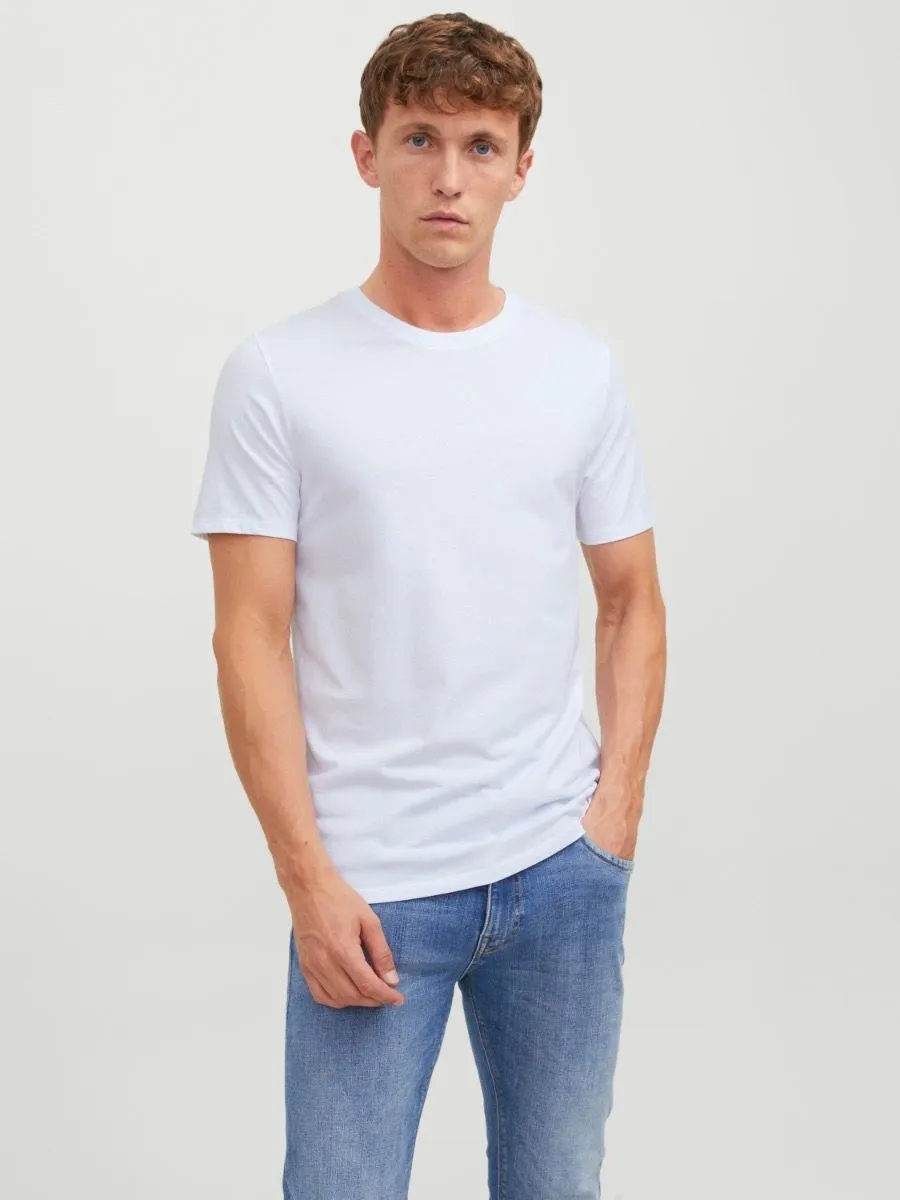 Jack & Jones 2 PACK Basic Crew Neck T-Shirt White