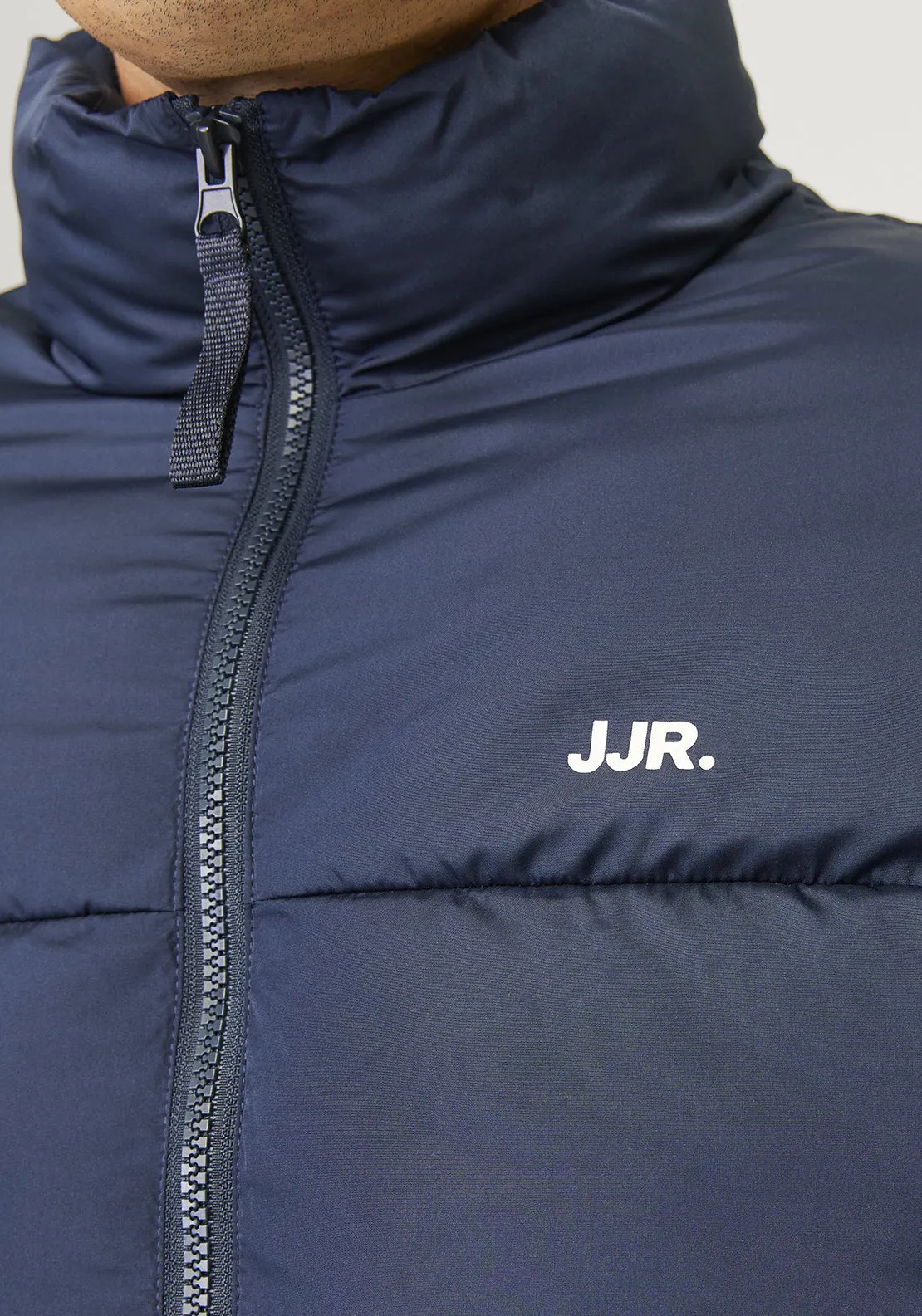 JJ Rebel by Jack & Jones Logo Puffer Jacket, Navy Blazer