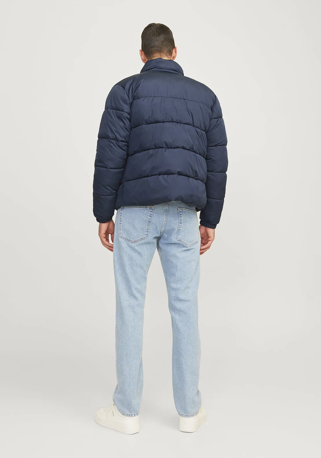 JJ Rebel by Jack & Jones Logo Puffer Jacket, Navy Blazer