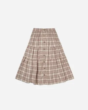 joelle skirt || mocha plaid