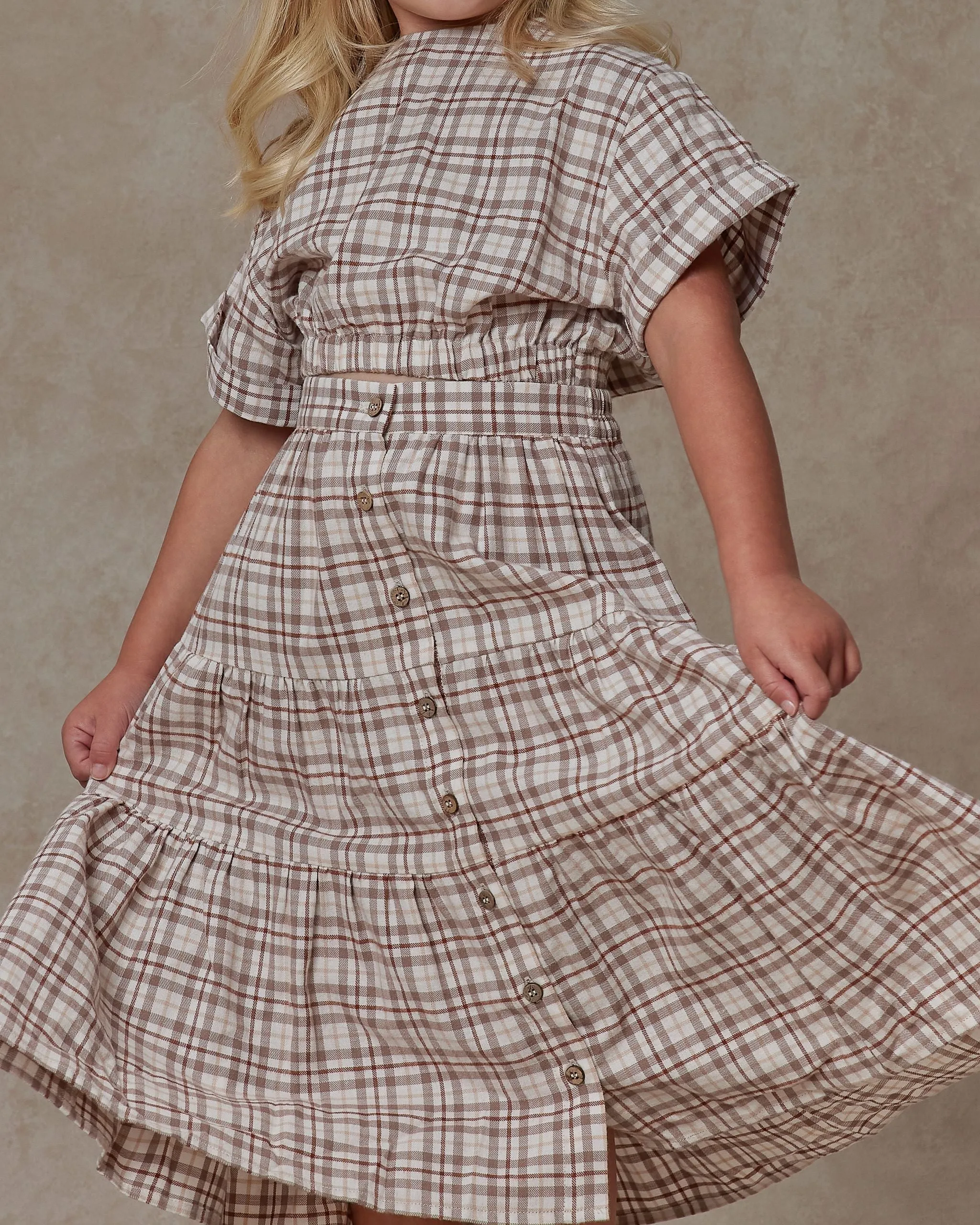 joelle skirt || mocha plaid