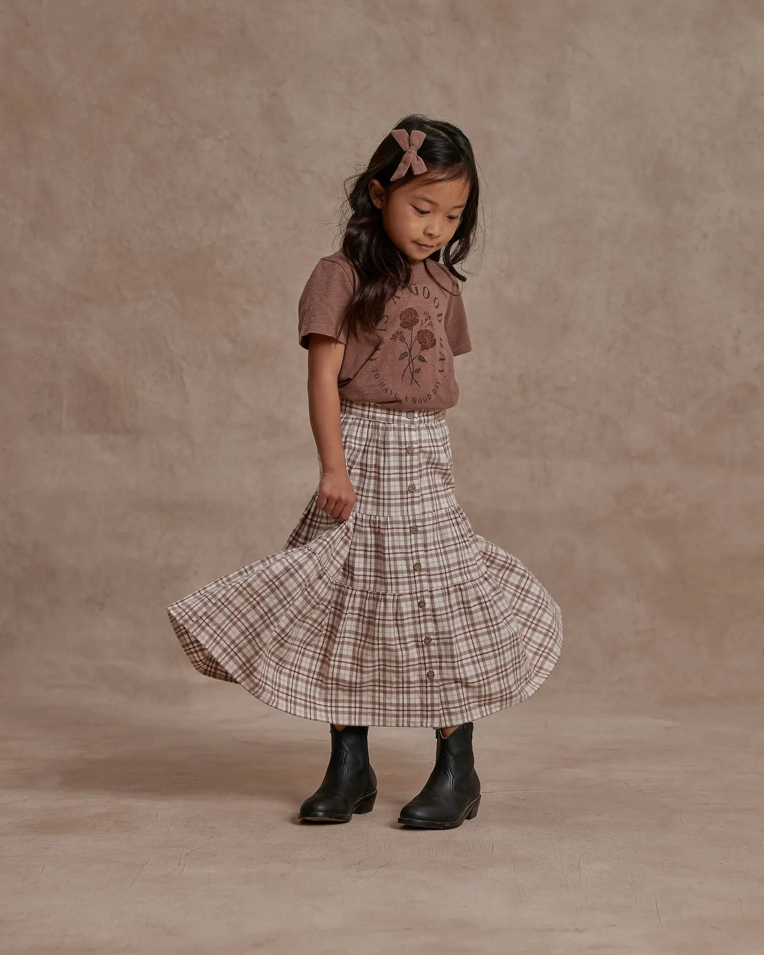 joelle skirt || mocha plaid