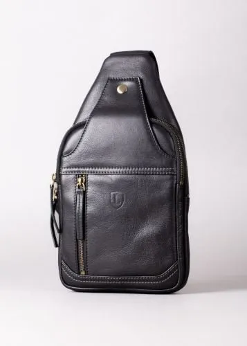 Keswick Leather Sling Bag in Black