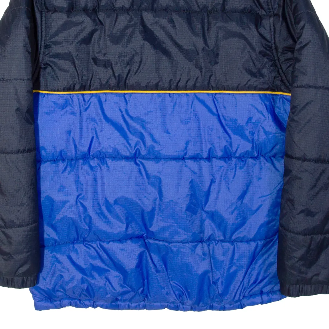 KICKERS Mens Puffer Jacket Blue Nylon Colourblock L