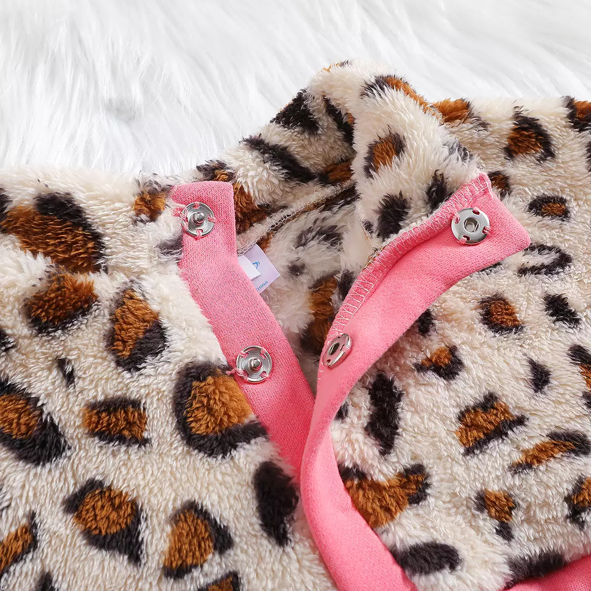 Kid Girls Color-blocking Leopard print Hoodies Sweatshirts Wholesale 23102002