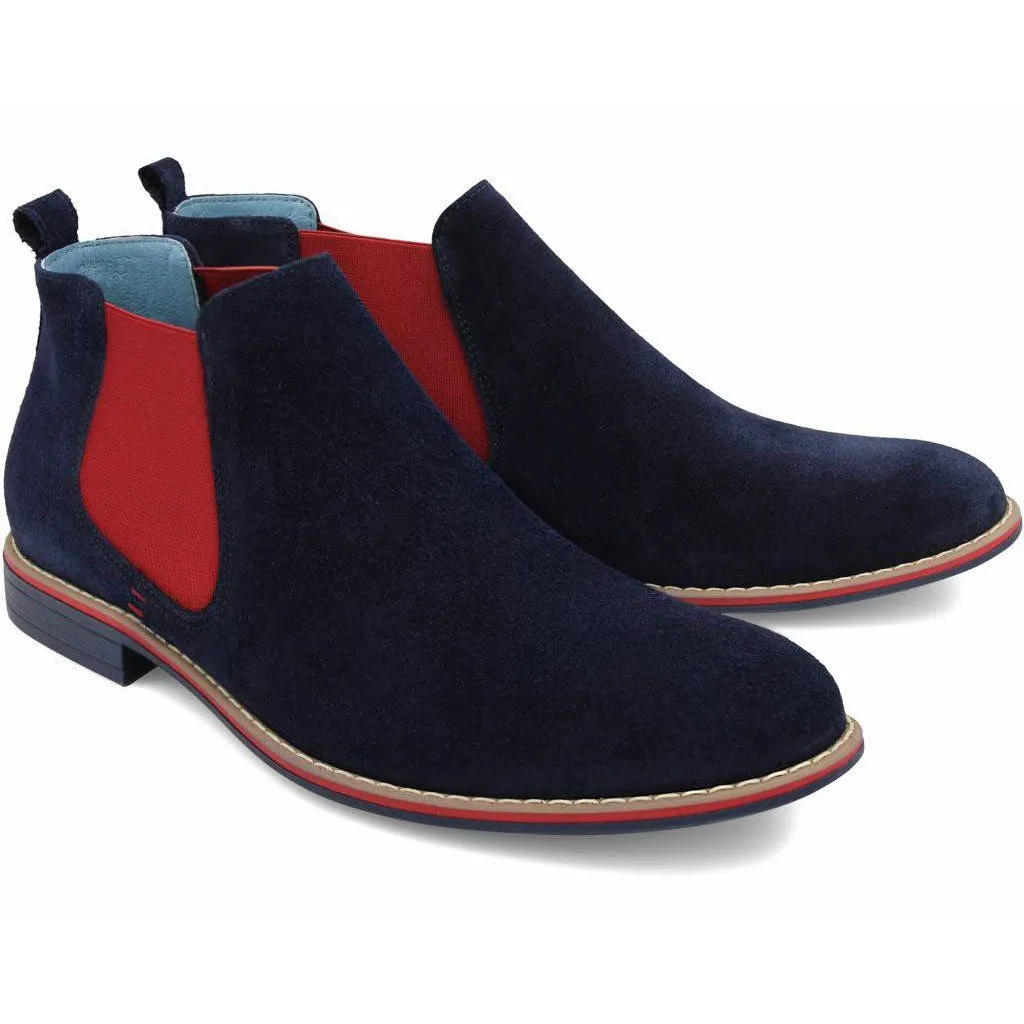 Lacuzzo Navy Chelsea Boot