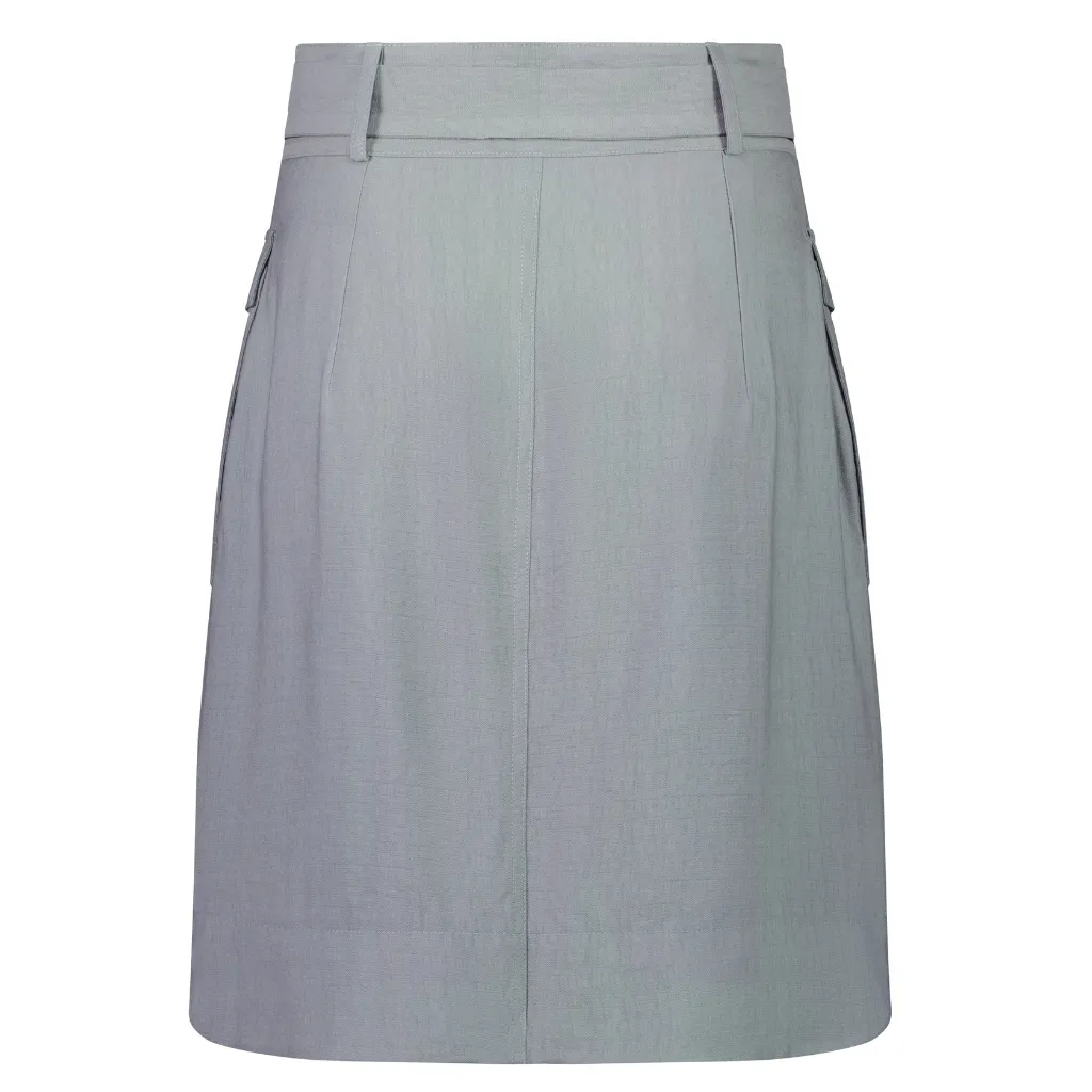 Lanii Women's Mid Length Skirt - Slate Grey