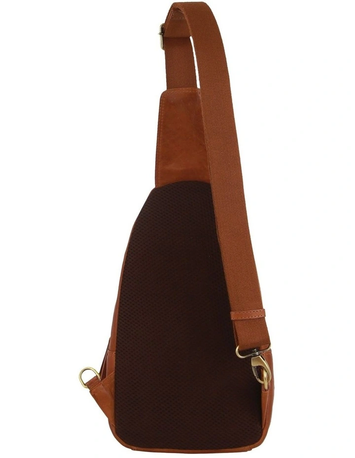 Leather Sling Bag in Cognac