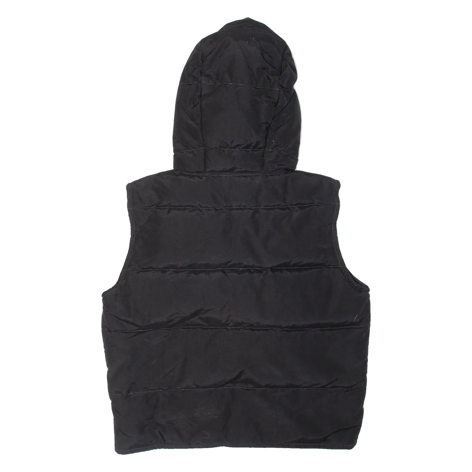 LEE Down Insulated Womens Puffer Gilet Black Nylon Hooded M