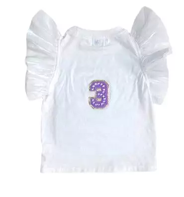 Lola and The Boys Birthday Girl Gem Ruffle Shirt